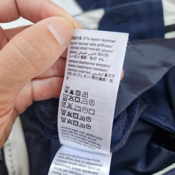 Calvin Klein Navy Blue Straight Leg Trousers Classic Career Pants Women's 2 - Picture 9 of 9